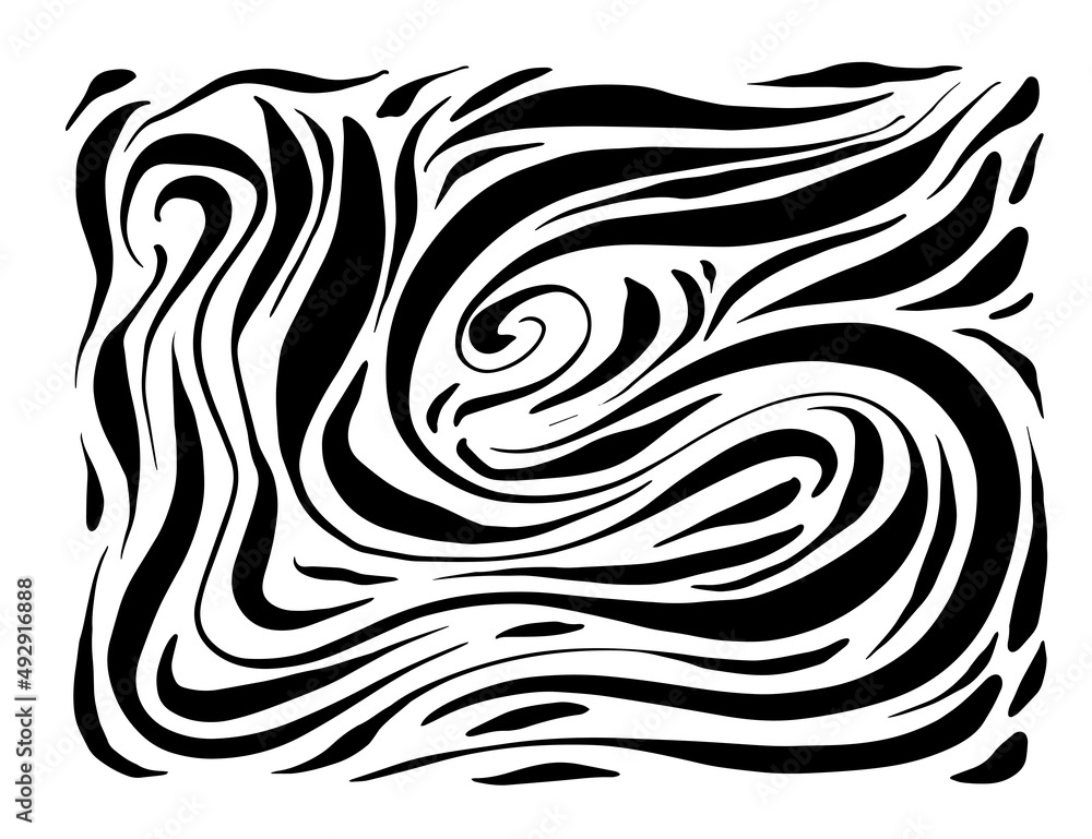 Zebra print - Hand drawn pattern illustrations - vector