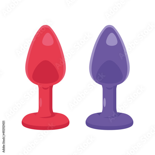 isoleted sexual toys on whithe background vector illustration