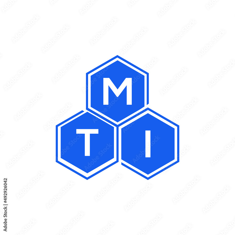 MTI letter logo design on White background. MTI creative initials letter logo concept. MTI letter design. 