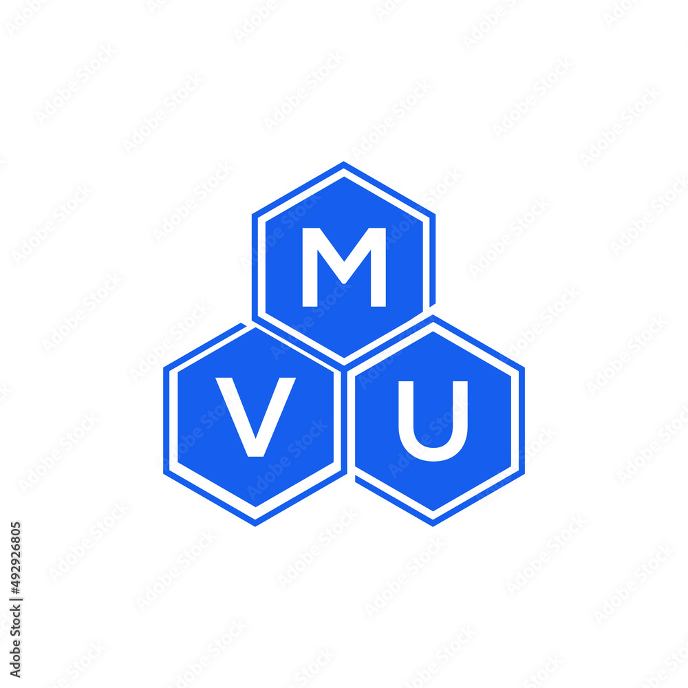 MVU letter logo design on White background. MVU creative initials letter logo concept. MVU letter design. MVU letter logo design on White background. MVU creative initials letter logo concept. MVU letter design.