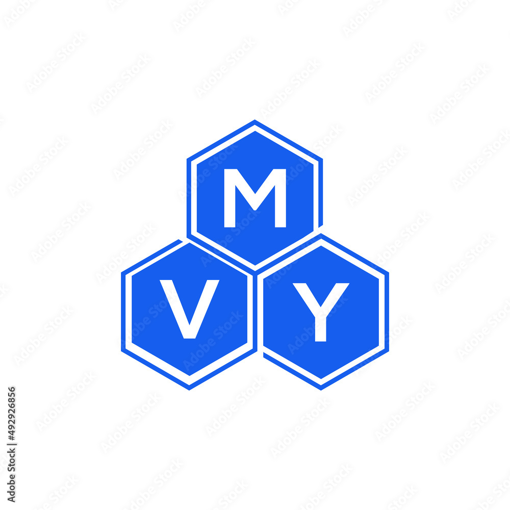 MVY letter logo design on White background. MVY creative initials letter logo concept. MVY letter design. 