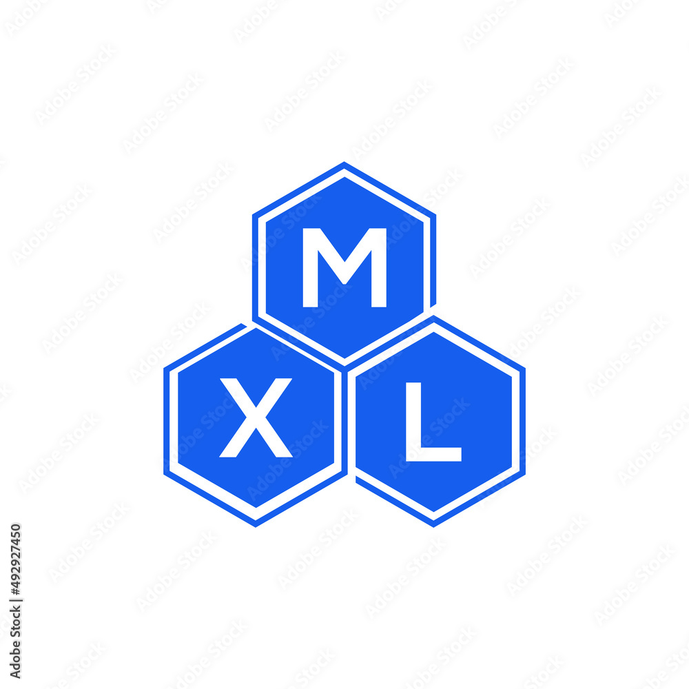 MXL letter logo design on White background. MXL creative initials letter logo concept. MXL letter design. 