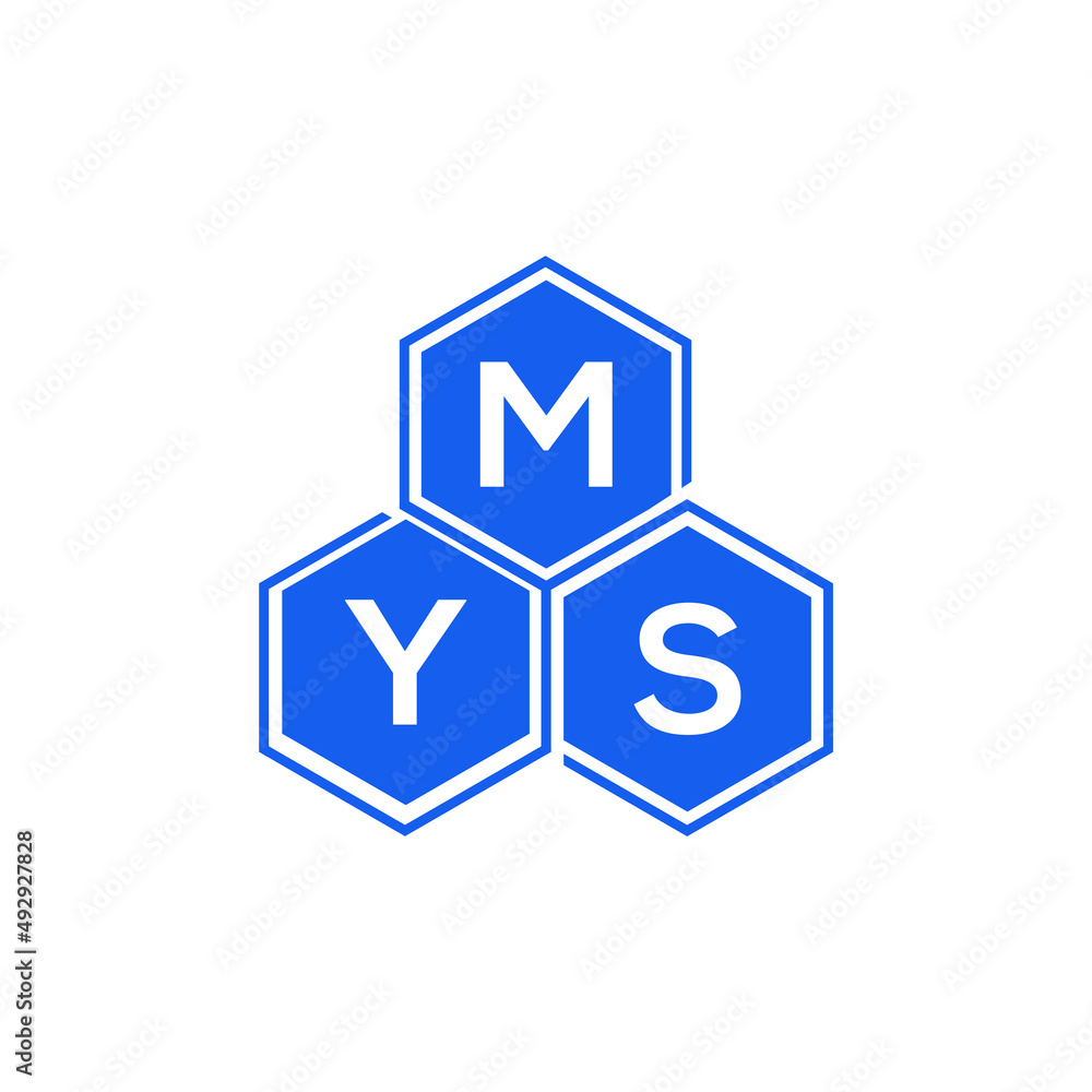 MYS letter logo design on White background. MYS creative initials letter logo concept. MYS letter design. MYS letter logo design on White background. MYS creative initials letter logo concept. MYS letter design.