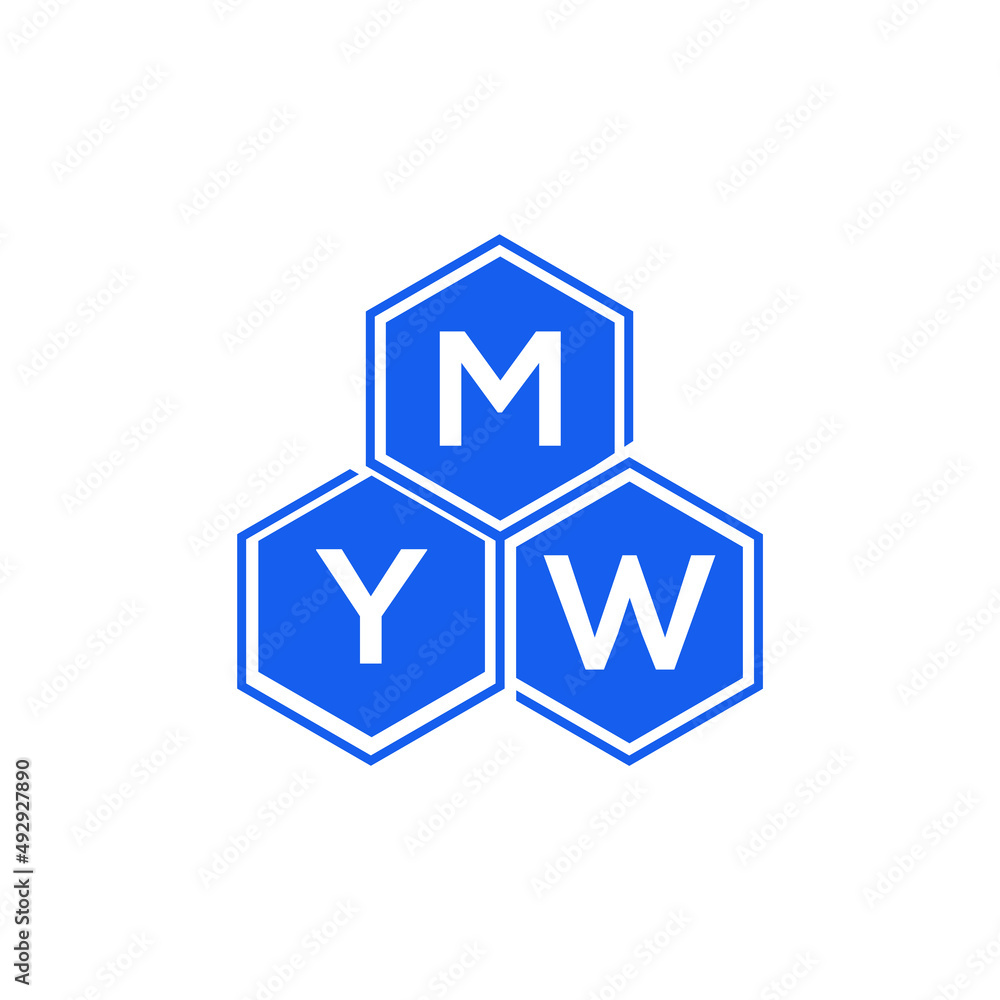MYW letter logo design on White background. MYW creative initials letter logo concept. MYW letter design. MYW letter logo design on White background. MYW creative initials letter logo concept. MYW letter design.