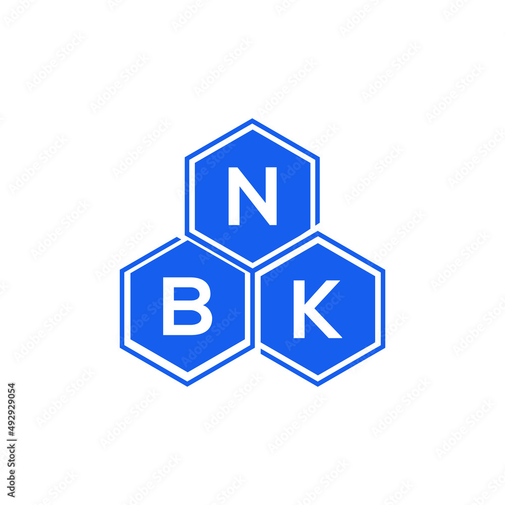 NBK letter logo design on White background. NBK creative initials letter logo concept. NBK letter design. NBK letter logo design on White background. NBK creative initials letter logo concept. NBK letter design.
