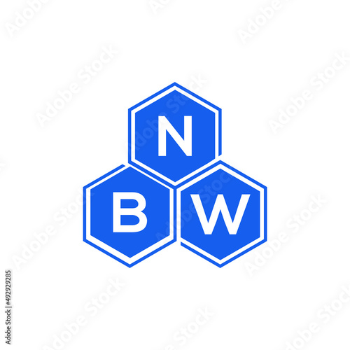 NBW letter logo design on White background. NBW creative initials letter logo concept. NBW letter design. 