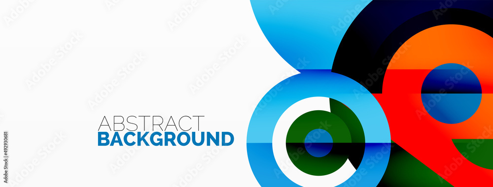 Rings and circles geometric abstract background for wallpaper, banner, backdrop Rings and circles geometric abstract background for wallpaper, banner, backdrop