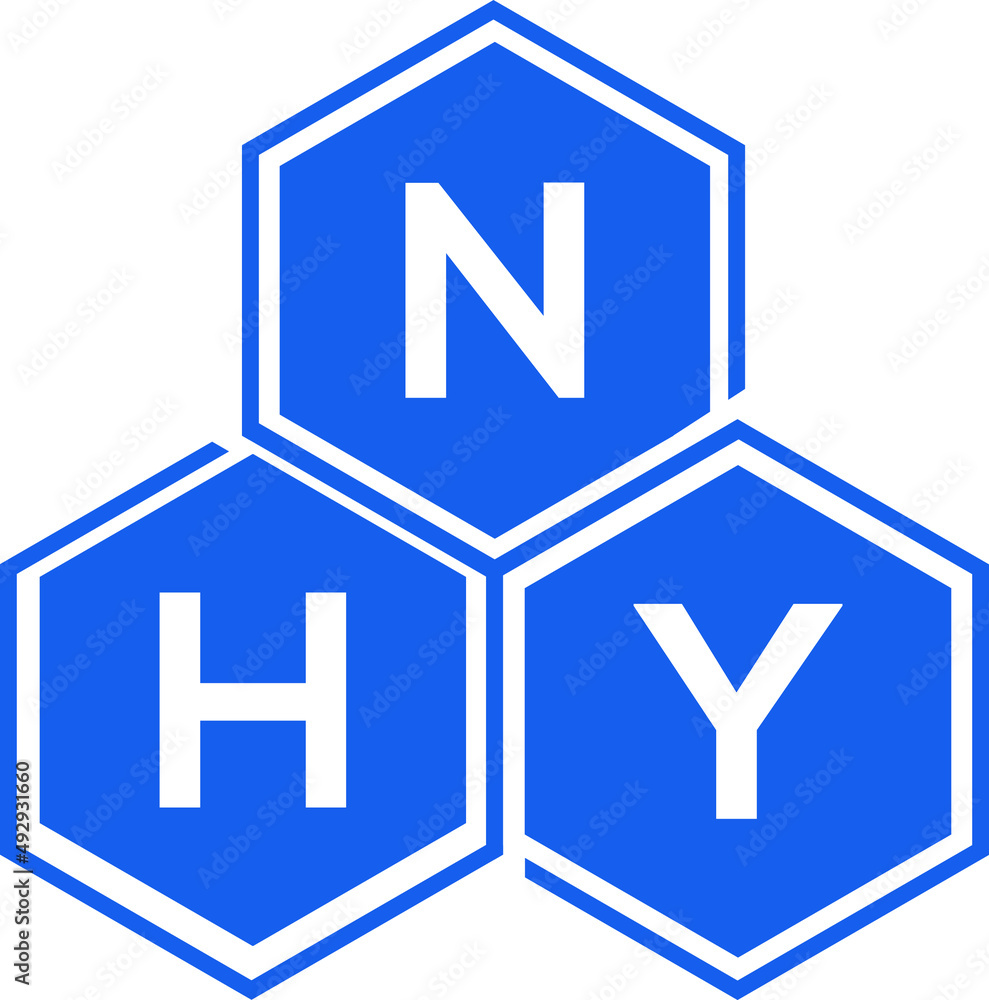 NHY letter logo design on White background. NHY creative initials letter logo concept. NHY letter design. NHY letter logo design on White background. NHY creative initials letter logo concept. NHY letter design.
