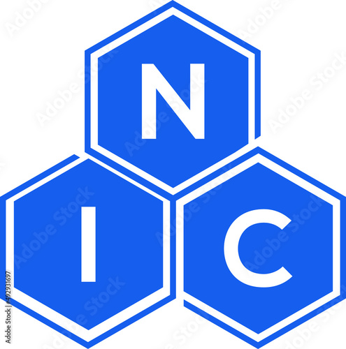 NIC letter logo design on White background. NIC creative initials letter logo concept. NIC letter design. 