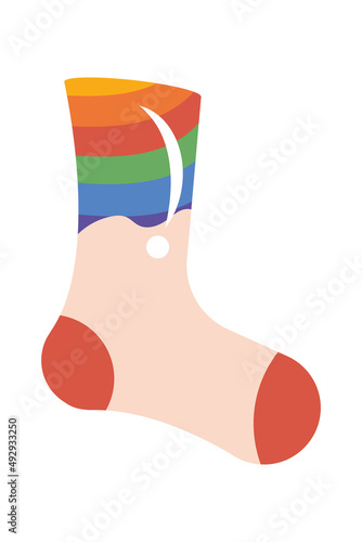 sock with lgtbi flag