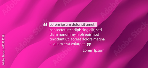 Quoted text. Abstract wavy background for banner, flyer and poster. Dynamic effect. Vector illustration. Cover design template. Can be used for advertising, marketing or presentation.