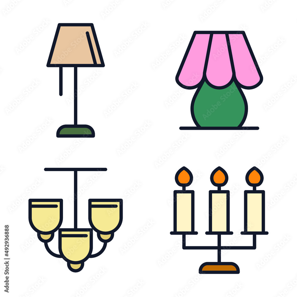 Lights set icon symbol template for graphic and web design collection logo vector illustration Lights set icon symbol template for graphic and web design collection logo vector illustration