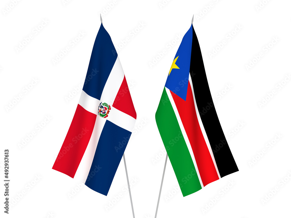 Republic of South Sudan and Dominican Republic flags