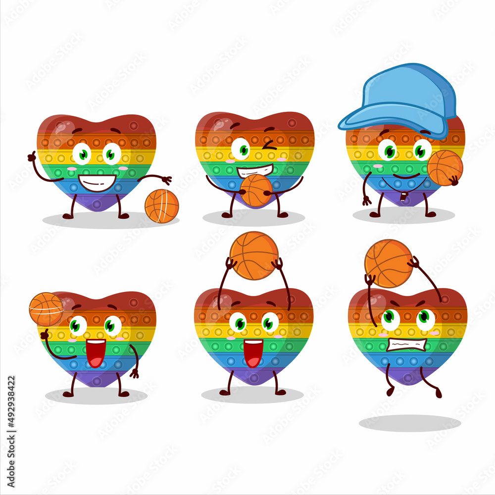 Talented pop it love cartoon character as a basketball athlete Talented pop it love cartoon character as a basketball athlete