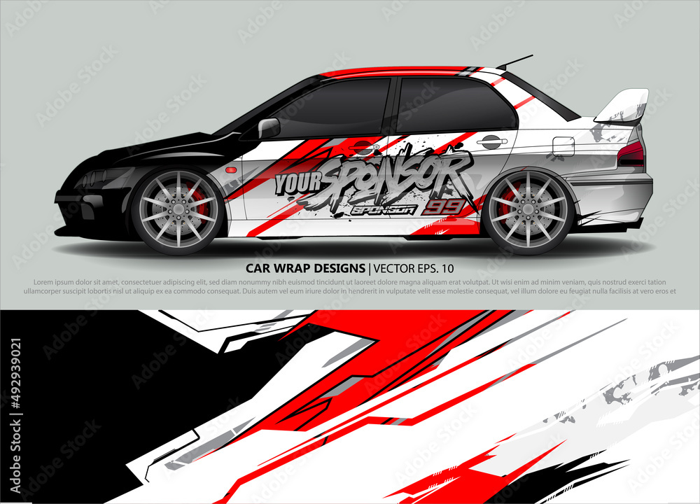 Car wrap decal design vector. abstract Graphic background kit designs for vehicle, race car, rally, livery, sport car
Car wrap decal design vector. abstract Graphic background kit designs for vehicle, race car, rally, livery, sport car
