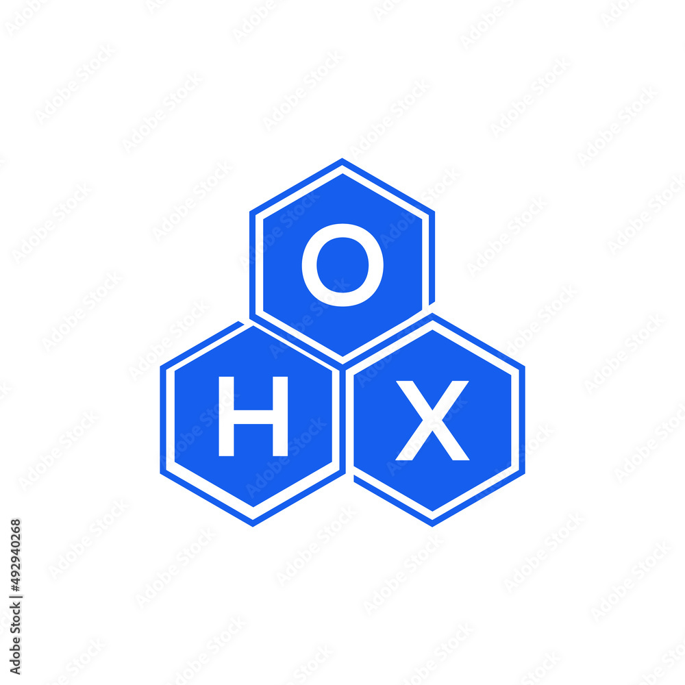 OHX letter logo design on White background. OHX creative initials letter logo concept. OHX letter design. 
