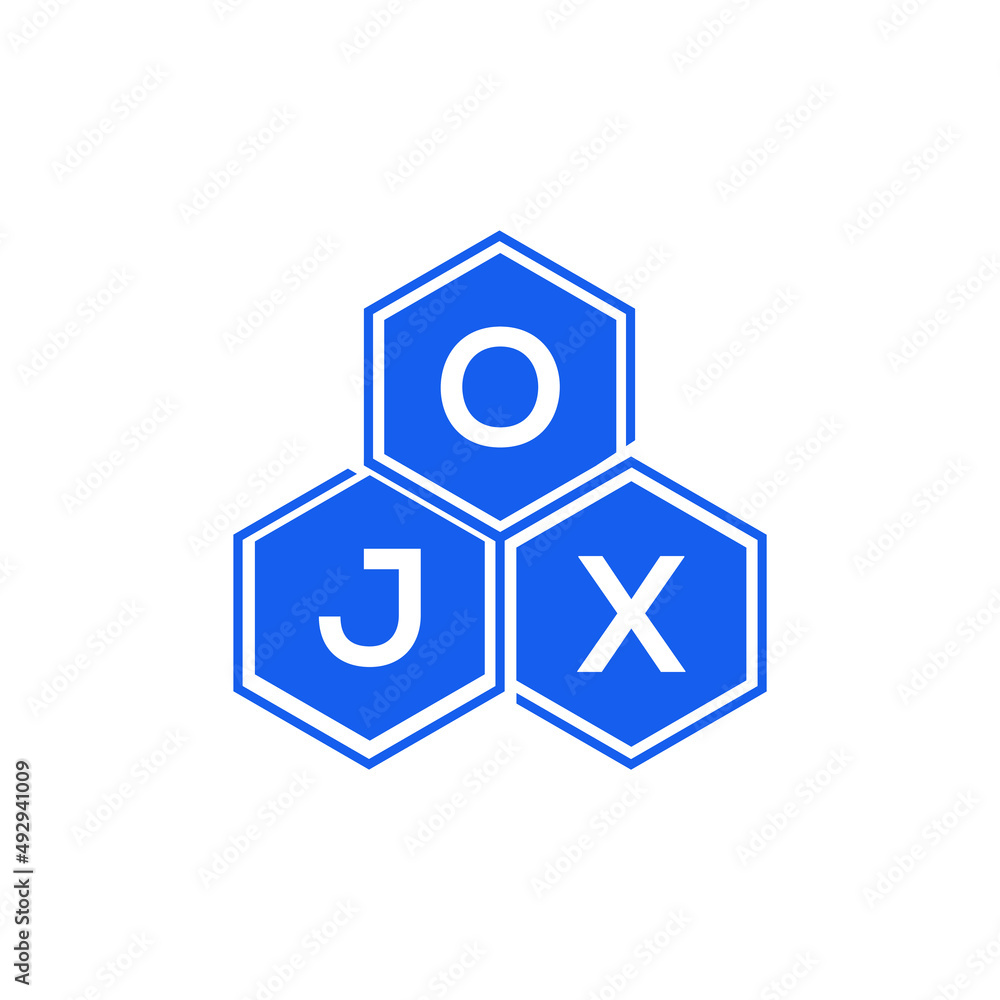 OJX letter logo design on black background. OJX creative initials letter logo concept. OJX letter design. 