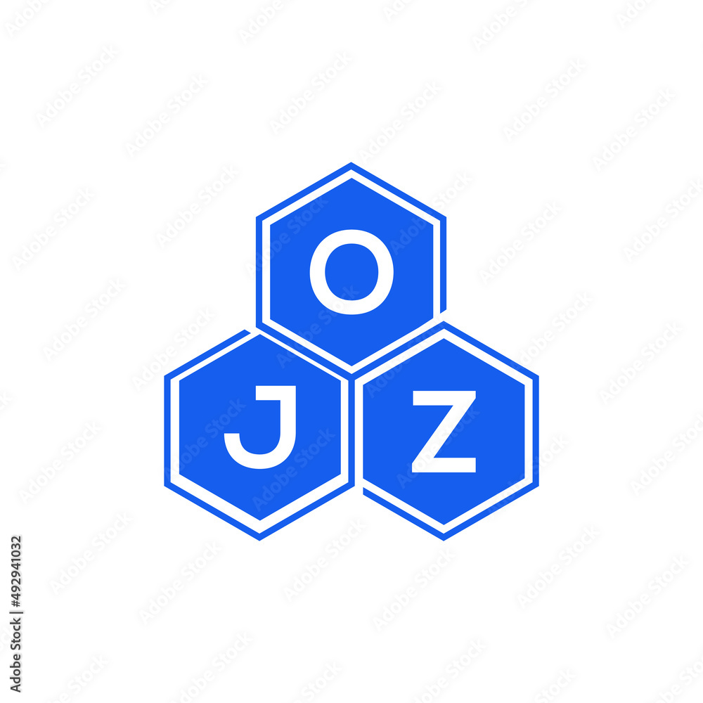OJZ letter logo design on black background. OJZ creative initials letter logo concept. OJZ letter design. OJZ letter logo design on black background. OJZ creative initials letter logo concept. OJZ letter design.