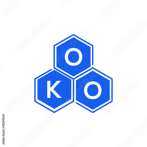 OKO letter logo design on black background. OKO  creative initials letter logo concept. OKO letter design.