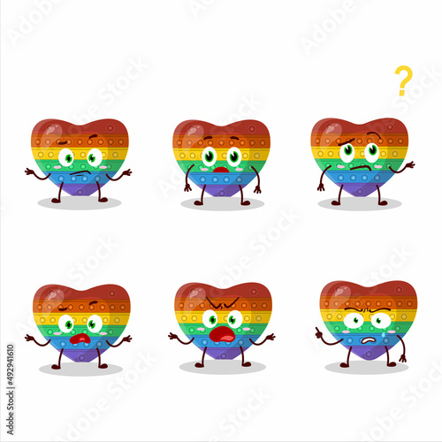 Cartoon character of pop it love with what expression