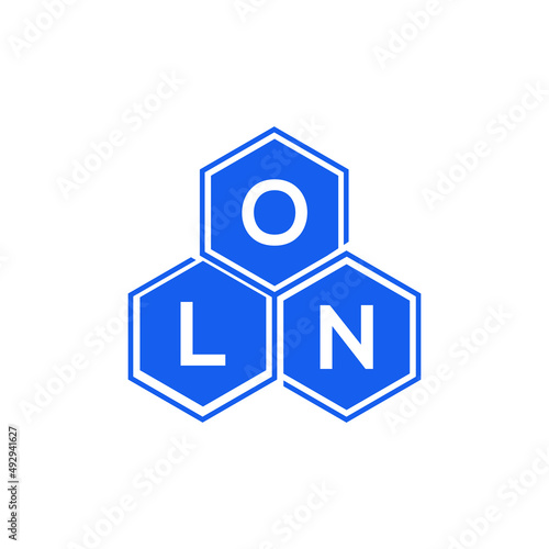 OLN letter logo design on black background. OLN  creative initials letter logo concept. OLN letter design. photo