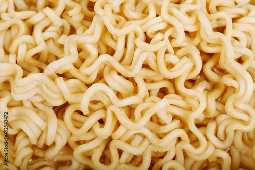 Top view texture instant noodles