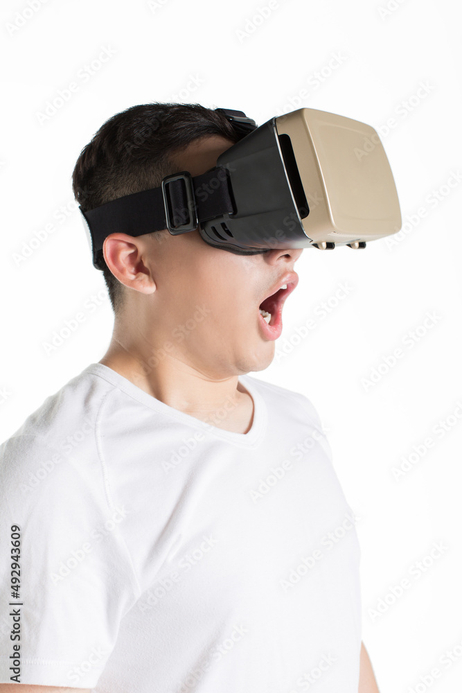 boy watching 3D movie