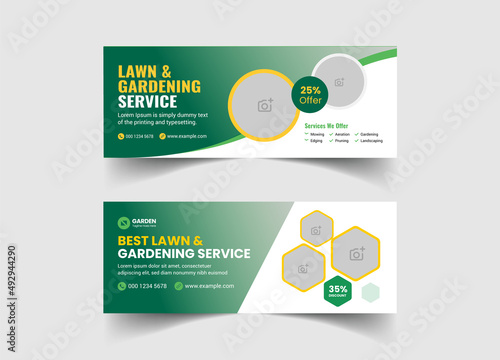 Lawn garden social media post design