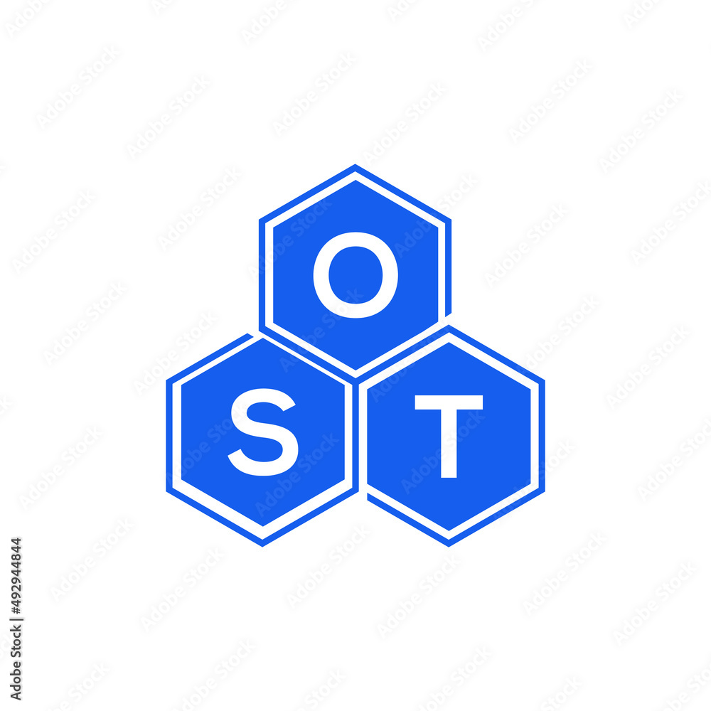 OST letter logo design on black background. OST creative initials letter logo concept. OST letter design. OST letter logo design on black background. OST creative initials letter logo concept. OST letter design.