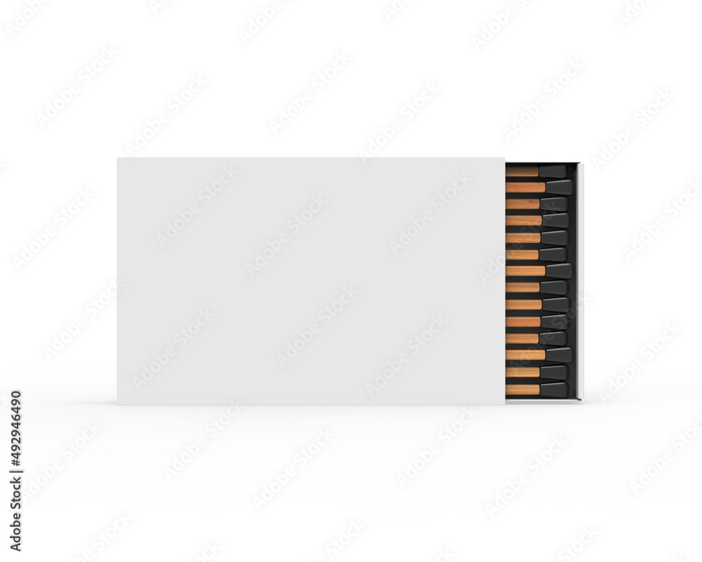 Blank matchbox mockup for branding and promotion, empty paper packaging