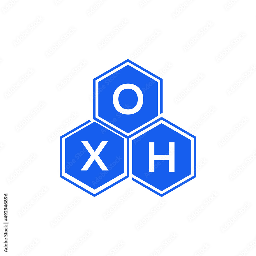 OXH letter logo design on White background. OXH creative initials letter logo concept. OXH letter design. 
