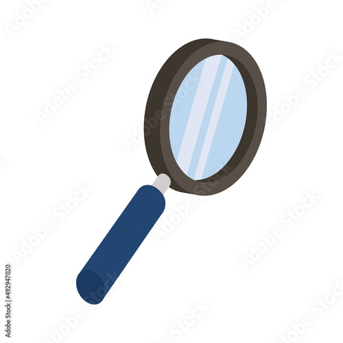 magnifying glass isometric