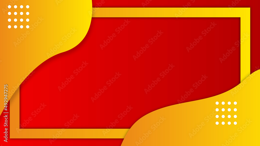 Abstract background red yellow gradient. Modern blue abstract geometric  rectangle box lines background for presentation design, banner, brochure,  and business card. Vector Illustration Stock Vector | Adobe Stock