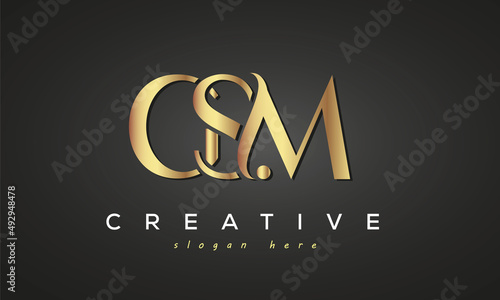 GSM creative luxury logo design photo