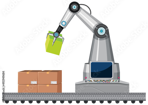A robotic machine using in factory