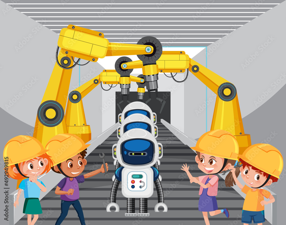 Fototapeta premium Concept of automation industry