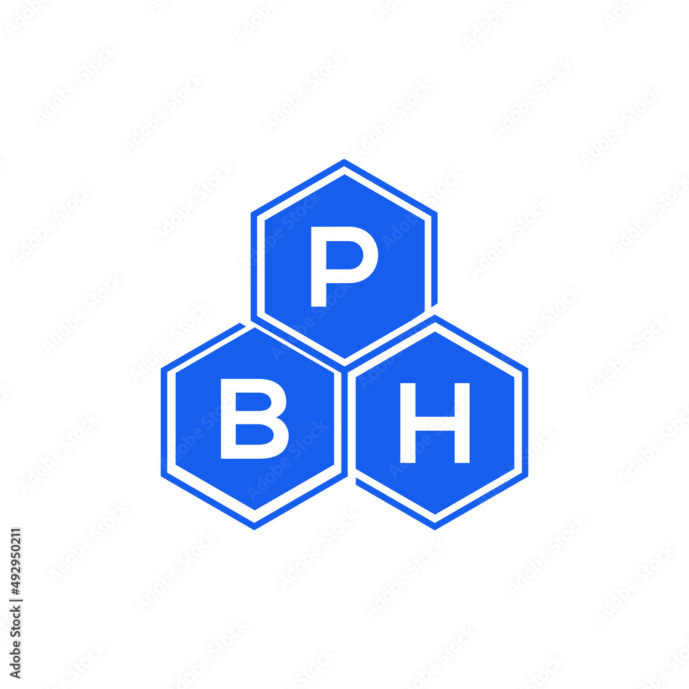 PBH letter logo design on black background. PBH creative initials letter logo concept. PBH letter design. PBH letter logo design on black background. PBH creative initials letter logo concept. PBH letter design.