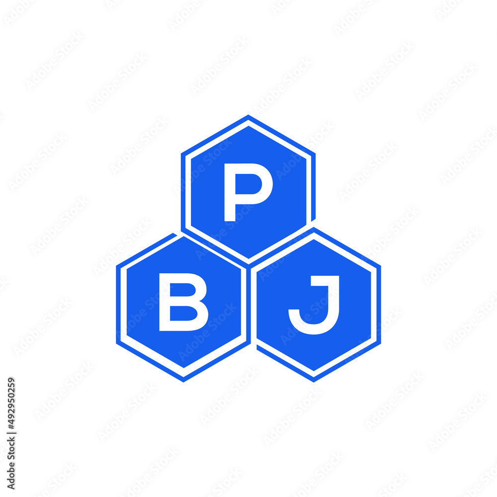 PBJ letter logo design on black background. PBJ creative initials letter logo concept. PBJ letter design. PBJ letter logo design on black background. PBJ creative initials letter logo concept. PBJ letter design.