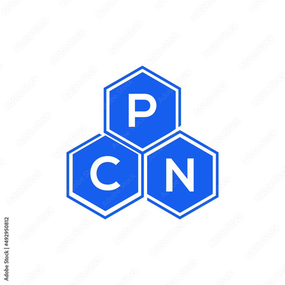 PCN letter logo design on White background. PCN creative initials letter logo concept. PCN letter design.  - obrazy, fototapety, plakaty 