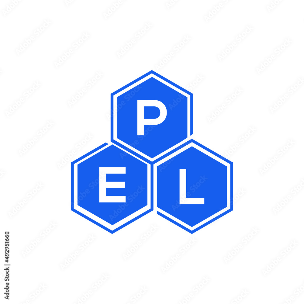 PEL letter logo design on White background. PEL creative initials letter logo concept. PEL letter design. 