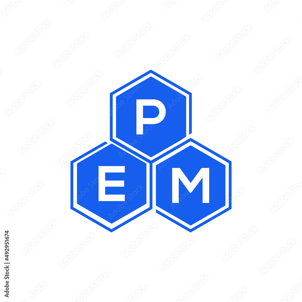 PEM letter logo design on White background. PEM creative initials letter logo concept. PEM letter design. PEM letter logo design on White background. PEM creative initials letter logo concept. PEM letter design.
