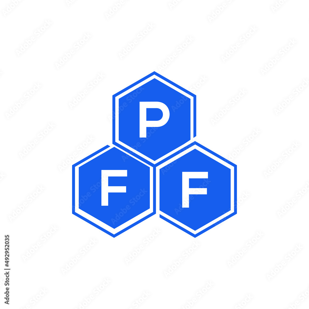 PFF letter logo design on White background. PFF creative initials letter logo concept. PFF letter design. PFF letter logo design on White background. PFF creative initials letter logo concept. PFF letter design.