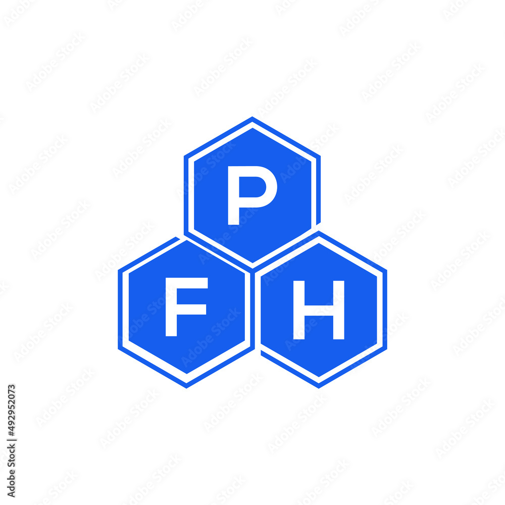 PFH letter logo design on White background. PFH creative initials letter logo concept. PFH letter design. PFH letter logo design on White background. PFH creative initials letter logo concept. PFH letter design.