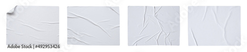 Fotografie, Obraz Blank paper sticker label set isolated on white background