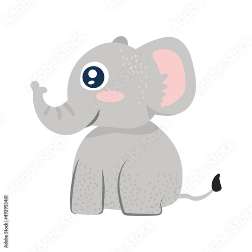 cute elephant animal © Gstudio