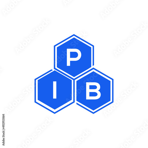 PIB letter logo design on White background. PIB creative initials letter logo concept. PIB letter design. 