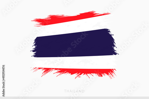 Grunge flag of Thailand, vector abstract grunge brushed flag of Thailand.