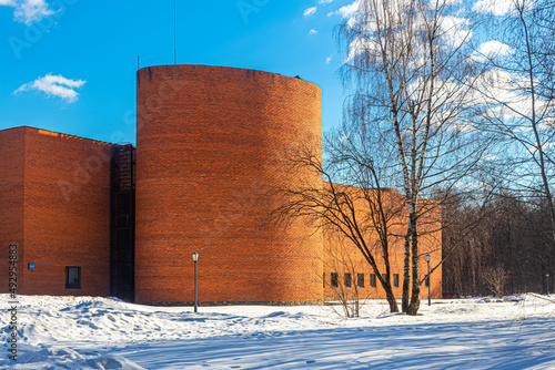 Moscow Paleontological Institute, illuminated by the sun