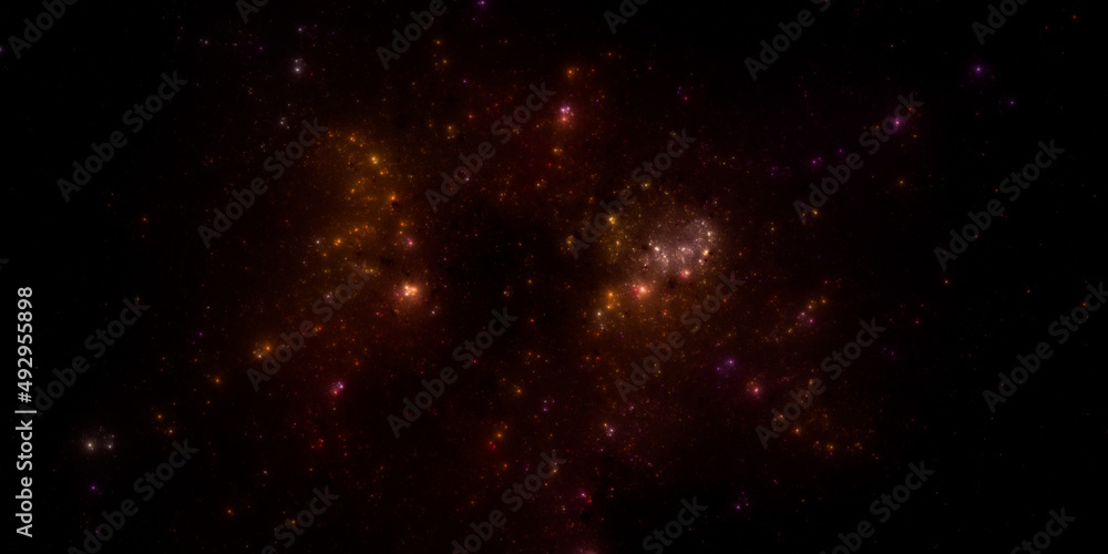Fototapeta premium Banner Star field background . Starry outer space background texture . Colorful Starry Night Sky Outer Space background. 3D illustration 
