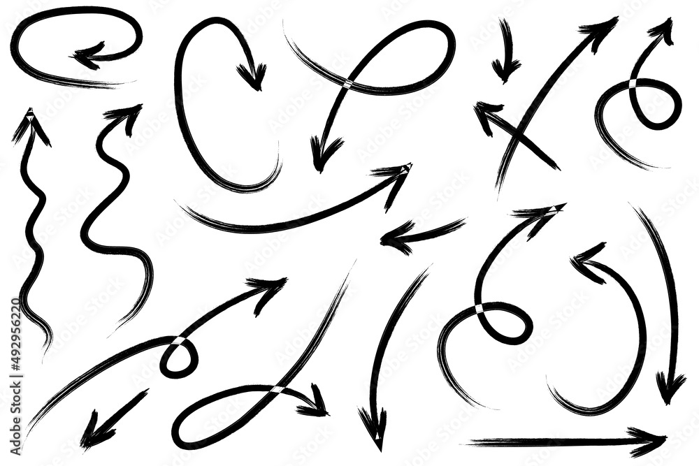 set of hand drawn arrows .Vector doodle design elements. Illustration on white background.for business infographic, banner, web and concept design. set of hand drawn arrows .Vector doodle design elements. Illustration on white background.for business infographic, banner, web and concept design.
